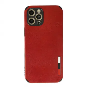 İphone 12 Pro Kılıf Loop Deri Silikon - Kırmızı