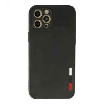 İphone 12 Pro Kılıf Loop Deri Silikon - Siyah