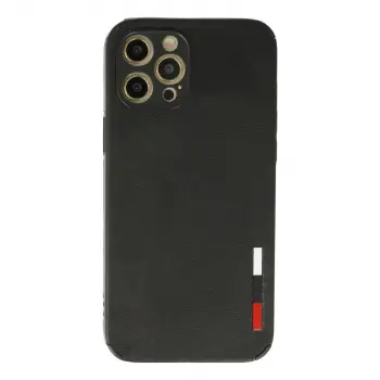 İphone 12 Pro Kılıf Loop Deri Silikon - Siyah