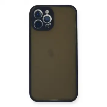 İphone 12 Pro Kılıf Montreal Silikon Kapak - Lacivert