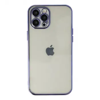 İphone 12 Pro Kılıf Razer Lensli Silikon - Mor