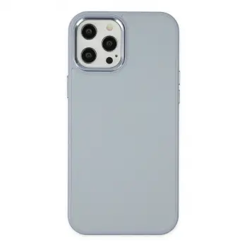 İphone 12 Pro Max Kılıf Asya Deri Silikon - Sierra Blue