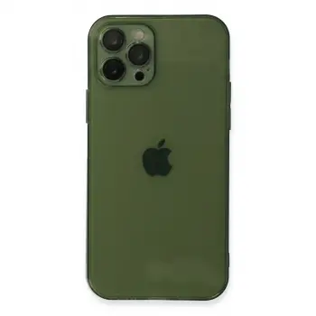 İphone 12 Pro Max Kılıf Fly Lens Silikon - Yeşil