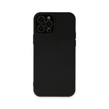 İphone 12 Pro Max Kılıf Lansman Glass Kapak - Siyah