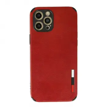 İphone 12 Pro Max Kılıf Loop Deri Silikon - Kırmızı