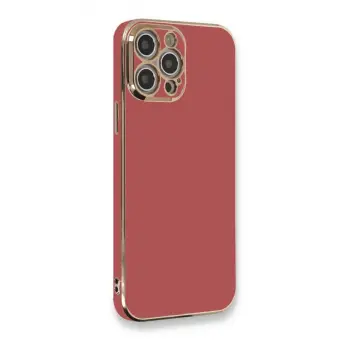 İphone 12 Pro Max Kılıf Volet Silikon - Kırmızı