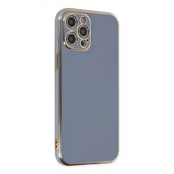 İphone 12 Pro Max Kılıf Volet Silikon - Mavi