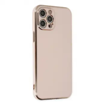 İphone 12 Pro Max Kılıf Volet Silikon - Pembe
