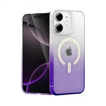 İphone 12 Pummel Shiny Magsafe Kapak - Mor