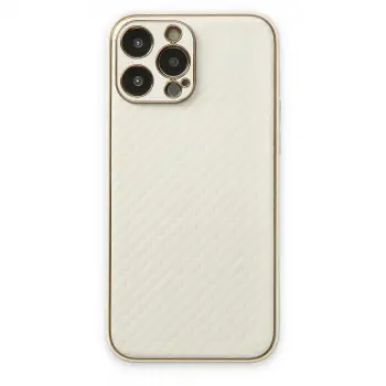 İphone 13 Pro Kılıf Coco Karbon Silikon - Beyaz