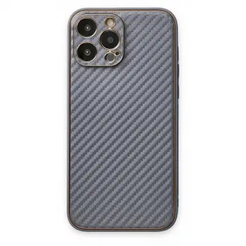 İphone 13 Pro Max Kılıf Coco Karbon Silikon - Gri