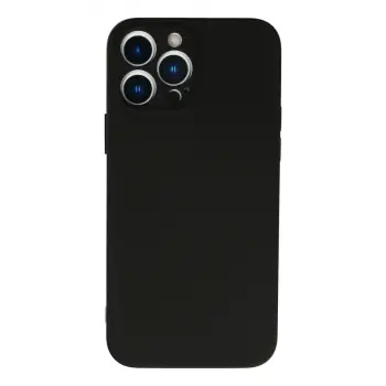 İphone 13 Pro Max Kılıf Nano İçi Kadife Silikon - Siyah
