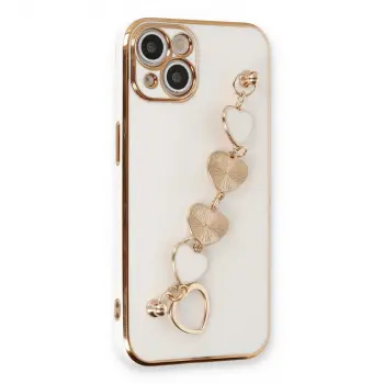 İphone 14 Kılıf Esila Silikon - Beyaz