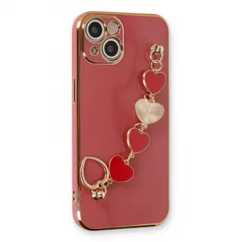 İphone 14 Kılıf Esila Silikon - Kırmızı