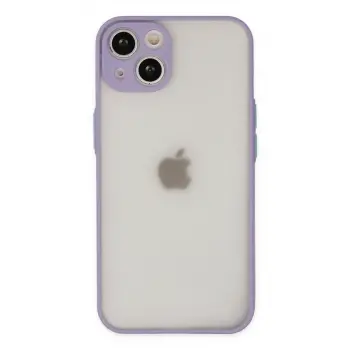 İphone 14 Kılıf Montreal Silikon Kapak - Mor