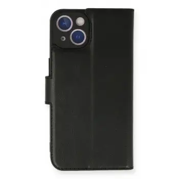 İphone 14 Kılıf Trend S Plus Kapaklı Kılıf - Siyah