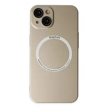 İphone 14 Plus Kılıf Jack Magneticsafe Lens Silikon - Gold