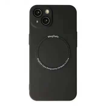 İphone 14 Plus Kılıf Jack Magneticsafe Lens Silikon - Siyah