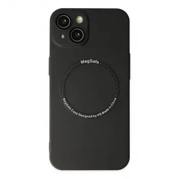 İphone 14 Plus Kılıf Jack Magneticsafe Lens Silikon - Siyah