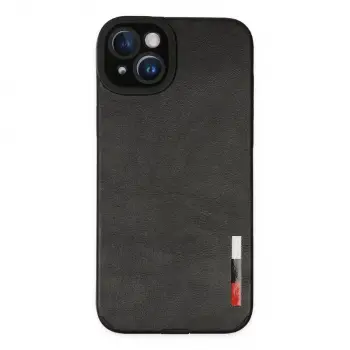 İphone 14 Plus Kılıf Loop Deri Silikon - Siyah