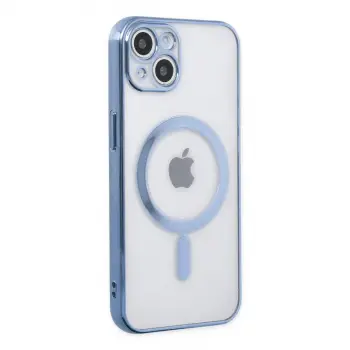 İphone 14 Plus Kılıf Magneticsafe Lazer Silikon - Sierra Blue