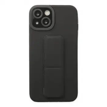 İphone 14 Plus Kılıf Mega Standlı Silikon - Siyah