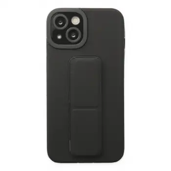 İphone 14 Plus Kılıf Mega Standlı Silikon - Siyah