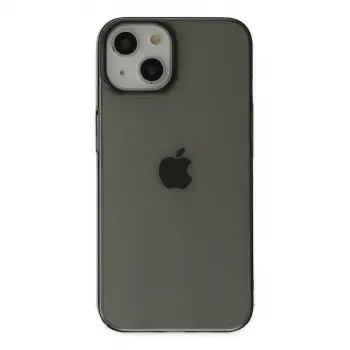 İphone 14 Plus Kılıf Pc Sert Şeffaf Kapak - Siyah