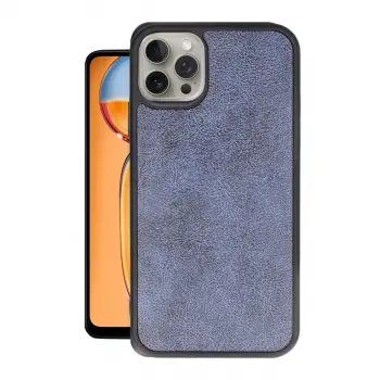 İphone 14 Pro Kılıf Aras Deri Kapak - Lacivert