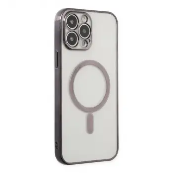 İphone 14 Pro Kılıf Magneticsafe Lazer Silikon - Siyah