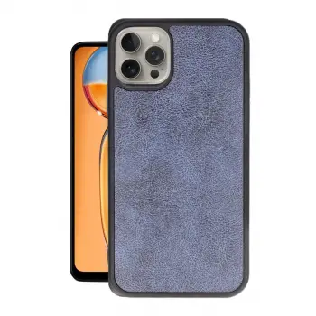 İphone 14 Pro Max Kılıf Aras Deri Kapak - Lacivert