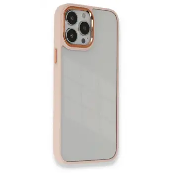 İphone 14 Pro Max Kılıf Dora Kapak - Pudra