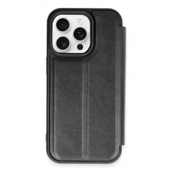 İphone 14 Pro Max Kılıf Flip Cover - Siyah