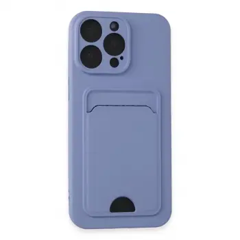 İphone 14 Pro Max Kılıf Kelvin Kartvizitli Silikon - Lila