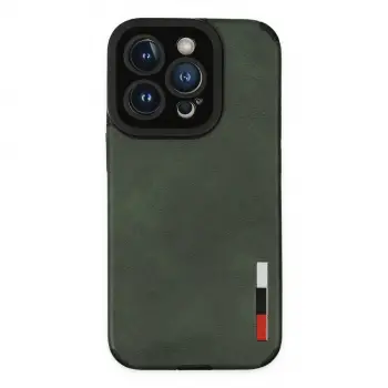 İphone 14 Pro Max Kılıf Loop Deri Silikon - Yeşil