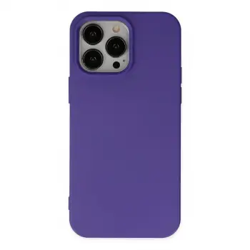 İphone 14 Pro Max Kılıf Nano İçi Kadife Silikon - Mor