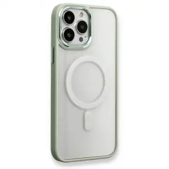 İphone 14 Pro Max Kılıf Room Magneticsafe Silikon - Su Yeşili