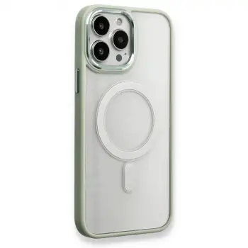 İphone 14 Pro Max Kılıf Room Magneticsafe Silikon - Su Yeşili