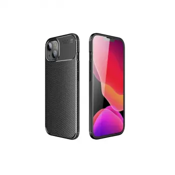 İphone 15 Kılıf Auto Focus Karbon Kapak - Siyah