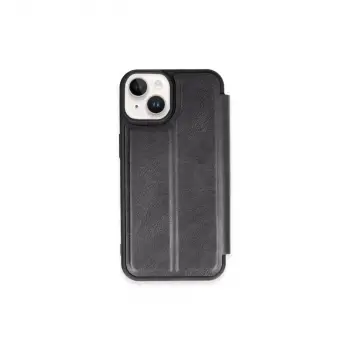 İphone 15 Kılıf Flip Cover - Siyah