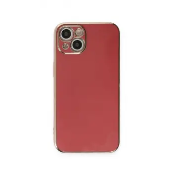 İphone 15 Kılıf Volet Silikon - Kırmızı