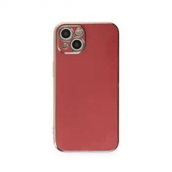 İphone 15 Kılıf Volet Silikon - Kırmızı