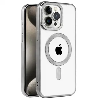 İphone 15 Pro Kılıf Kronos Magsafe Kapak - Titanyum Gri