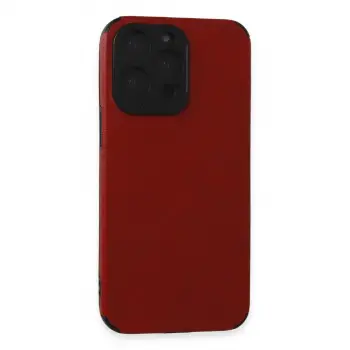 İphone 15 Pro Kılıf Loop Deri Silikon - Kırmızı