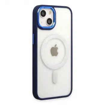 İphone 15 Pro Kılıf Room Magneticsafe Silikon - Lacivert