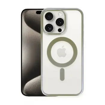İphone 15 Pro Max Kılıf Erozi Magsafe Kapak - Gri