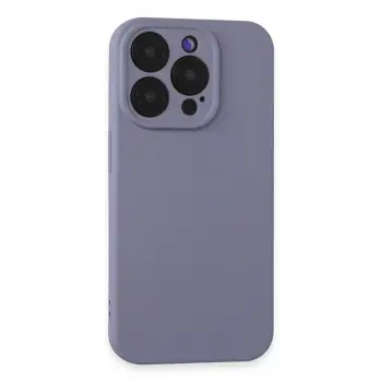 İphone 15 Pro Max Kılıf Nano İçi Kadife Silikon - Lila