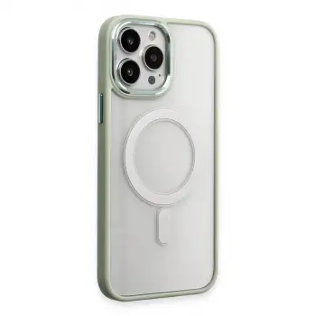 İphone 15 Pro Max Kılıf Room Magneticsafe Silikon - Su Yeşili