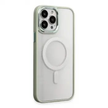 İphone 15 Pro Max Kılıf Room Magneticsafe Silikon - Su Yeşili