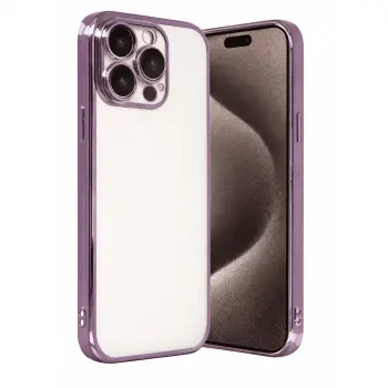 İphone 15 Pro Max Razer Lensli Silikon - Mor